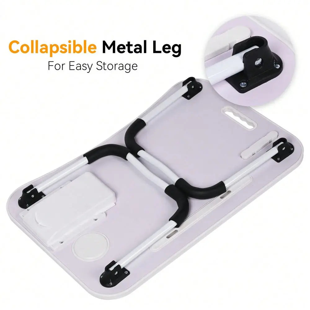 XMSJ Bed Desk Portable Foldable Lap Table with USB Charging