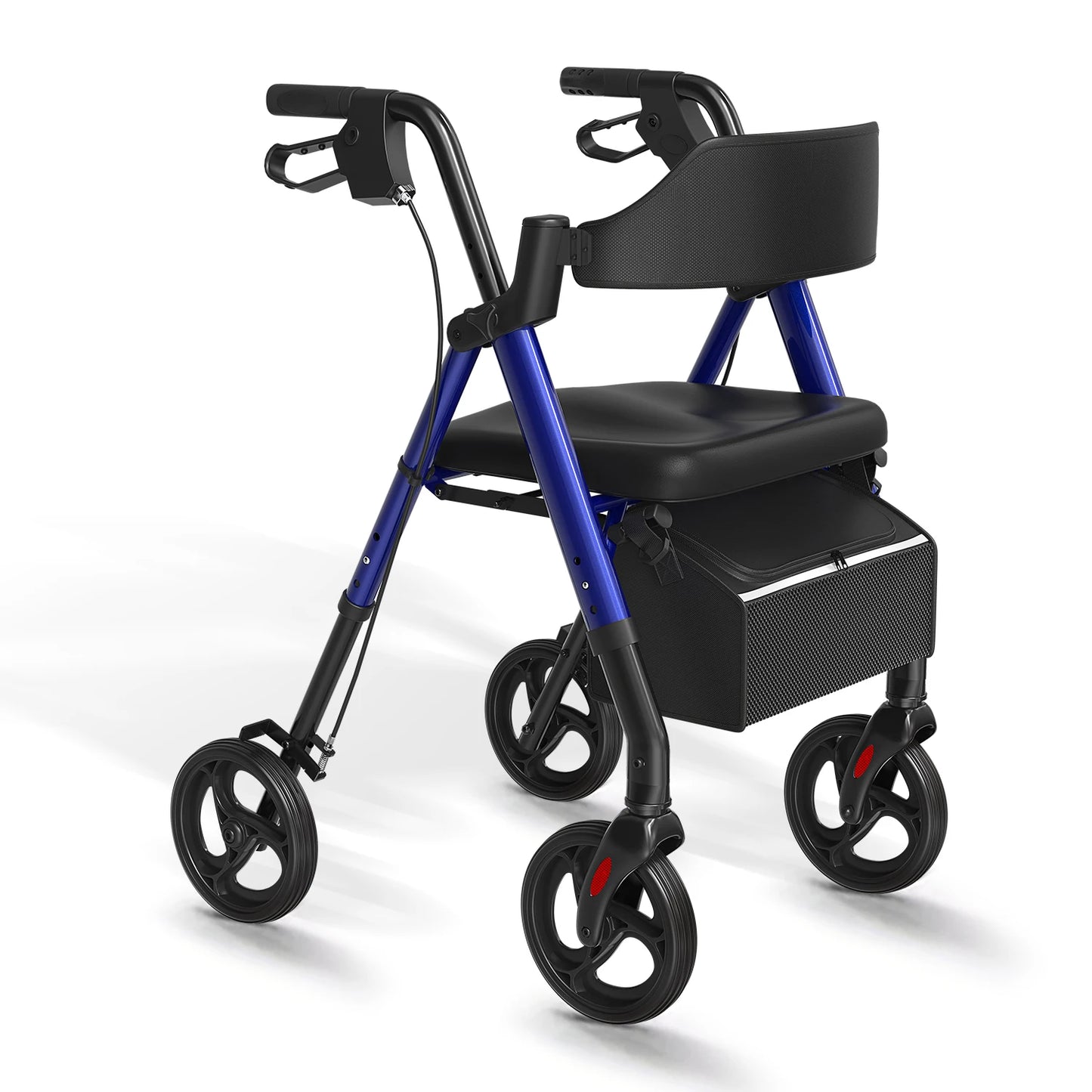 Rollator Walker For Seniors Foldable With Seat Durable Aluminum Frame