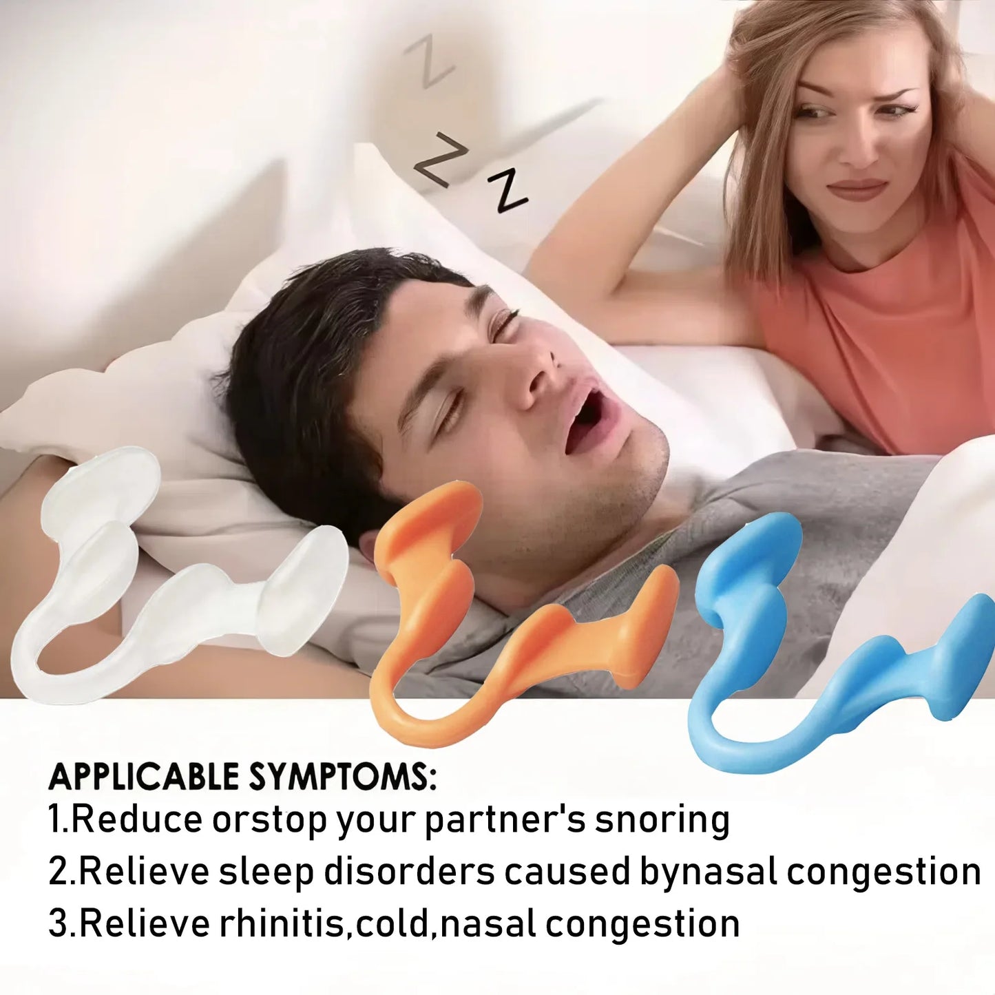 Nose Clip Anti Snoring Nasal Dilator For Restful Sleep