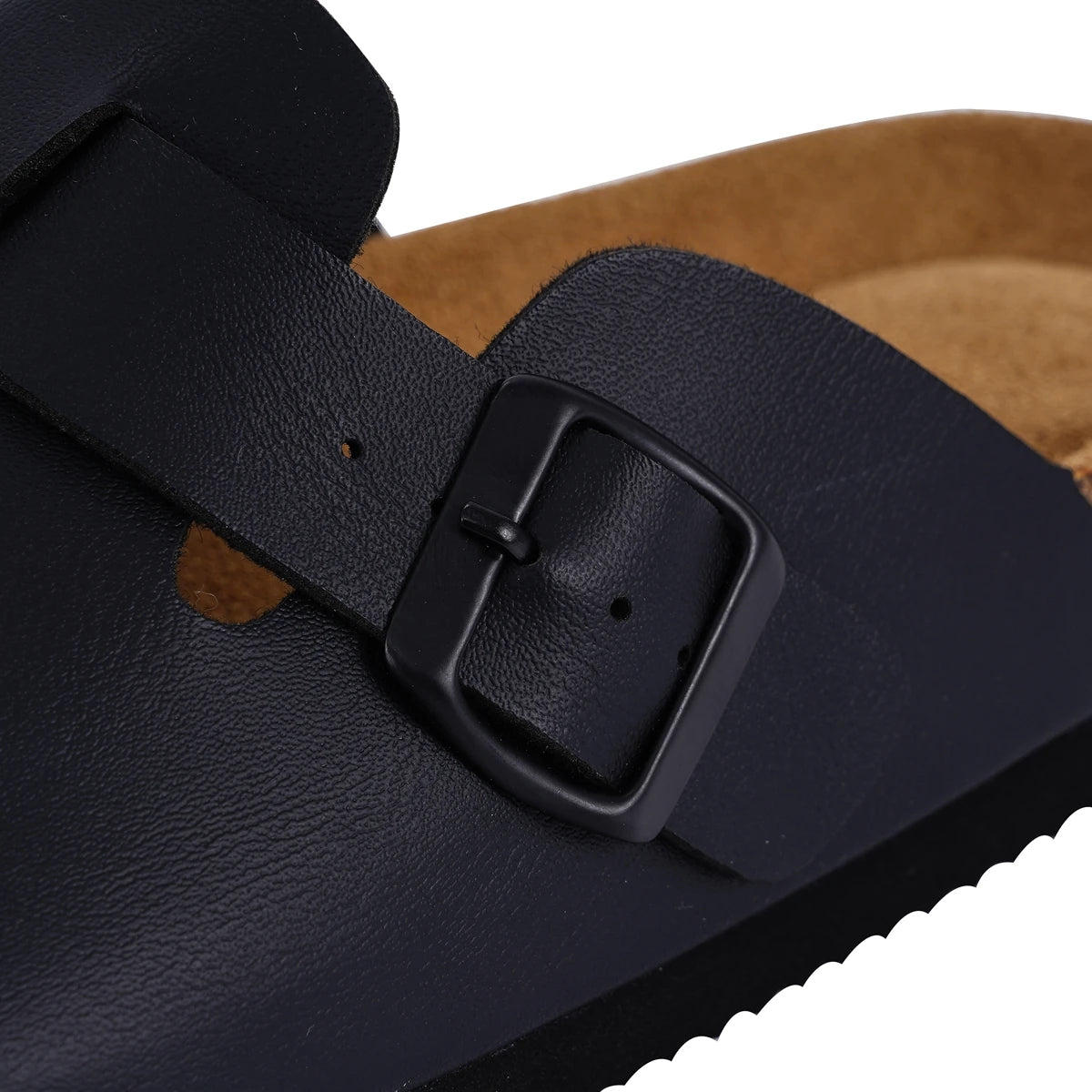SUFU Cork Mules Slippers For Women Leather Clogs Shoes Classic