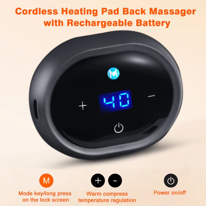 Cordless Heating Belt 5 Level Massage For Waist Back Pain