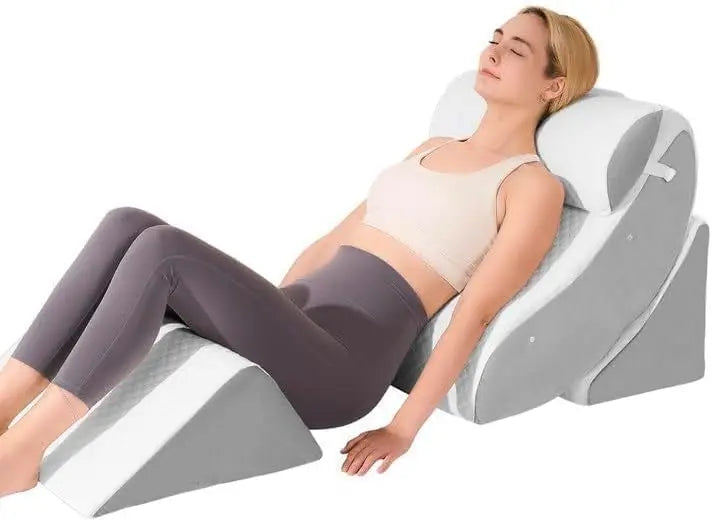 4-Piece Memory Foam Wedge Pillow Set For Surgery Recovery