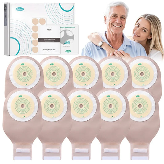 Cofoe Economical One-Piece Ostomy Drain Valve Colostomy Bags