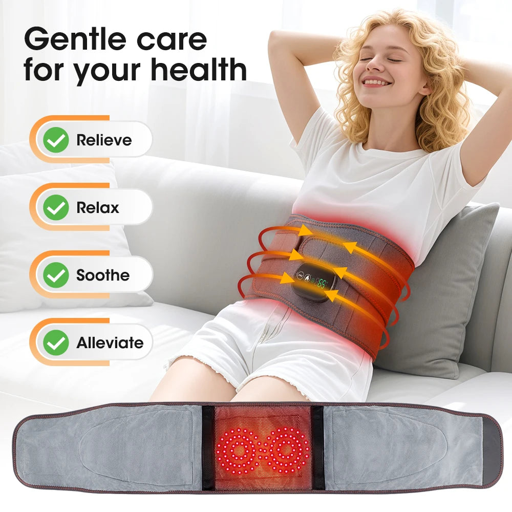 PASTSKY Electric Heating Waist Massager With Red Light Vibration