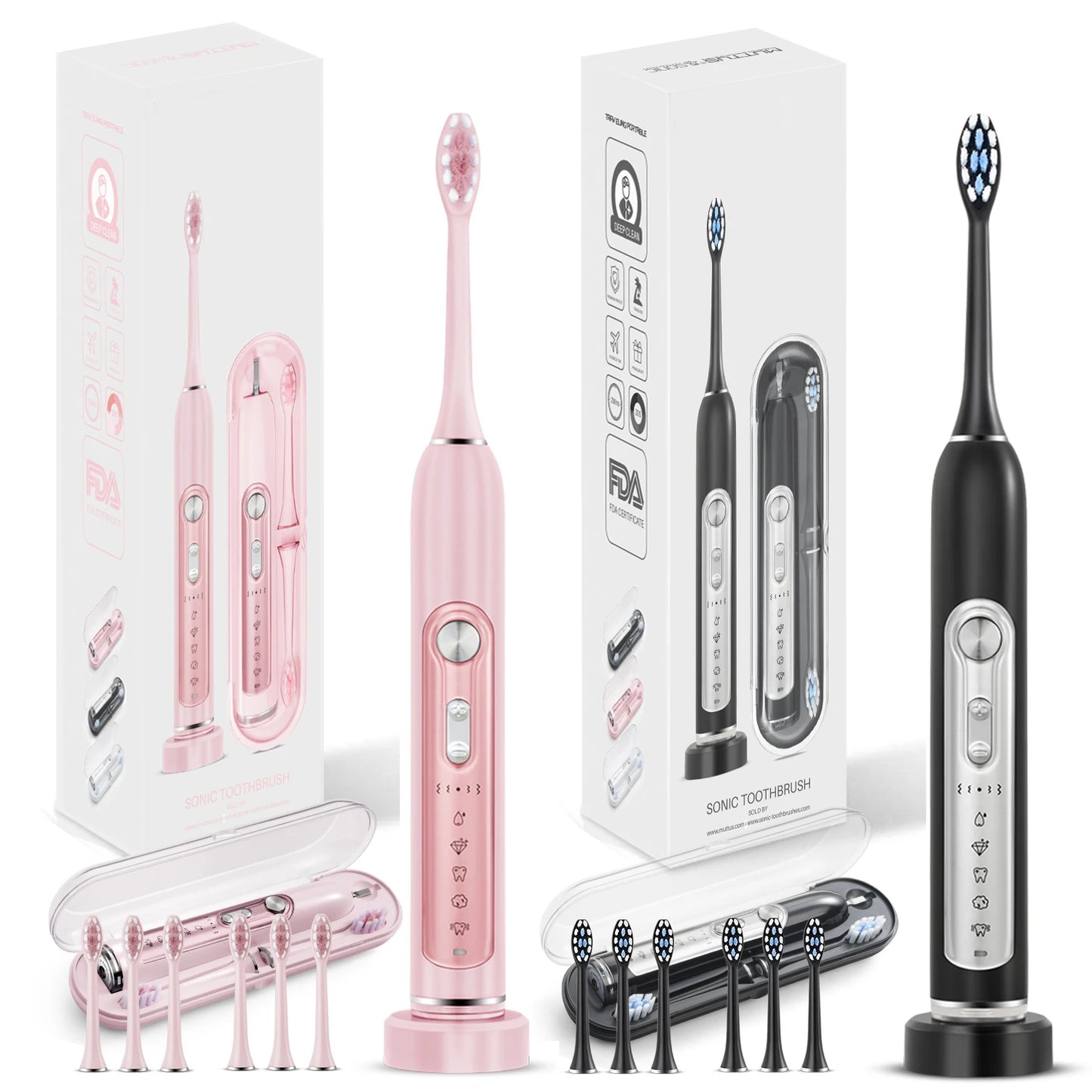 SUBORT S7 Sonic Electric Toothbrush Waterproof For Adults With Timer