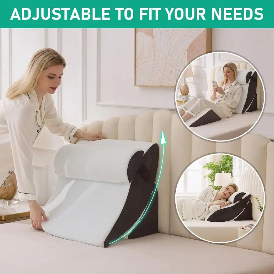 Wedge Pillow Set For After Surgery And Acid Reflux