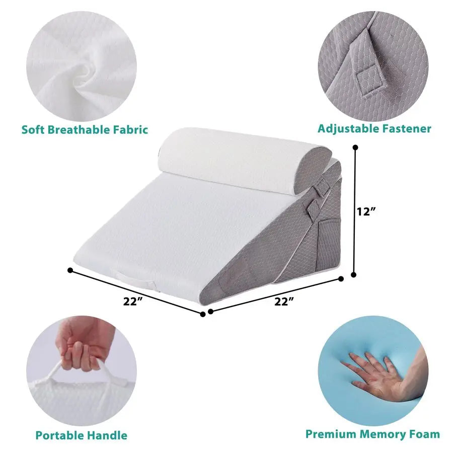 Orthopedic Wedge Pillow Set For After Surgery And Reflux Relief