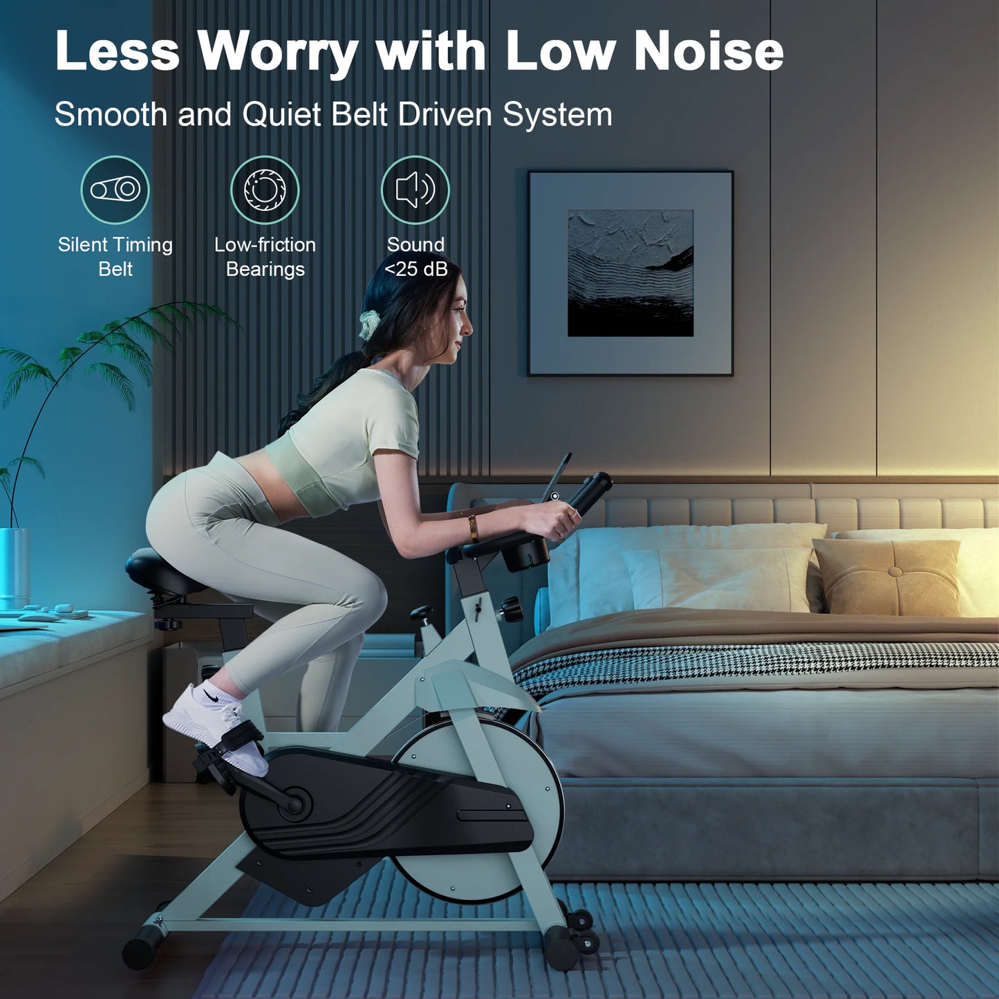 Superun Exercise Bike With 32-Level Magnetic Resistance For Home Use