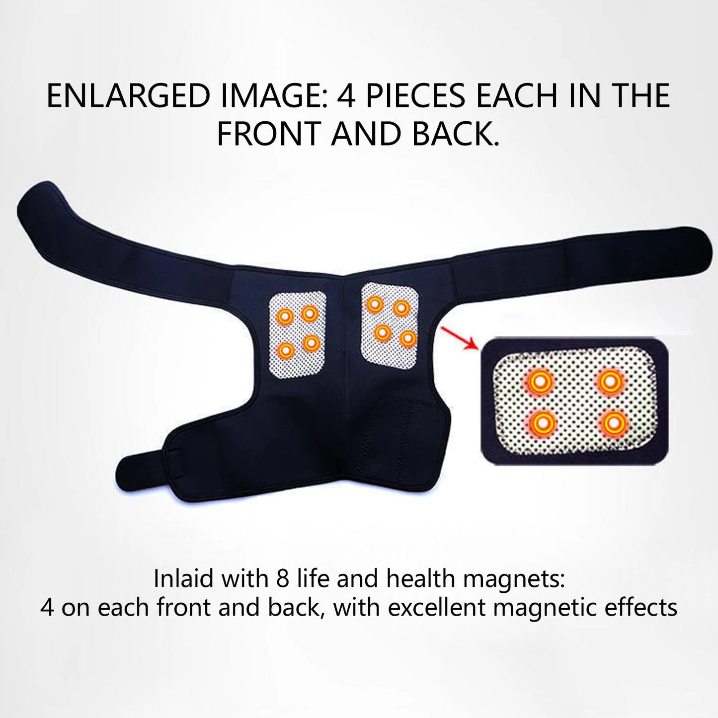 Eelhoe Adjustable Self Heating Shoulder Massager Brace for Pain Relief