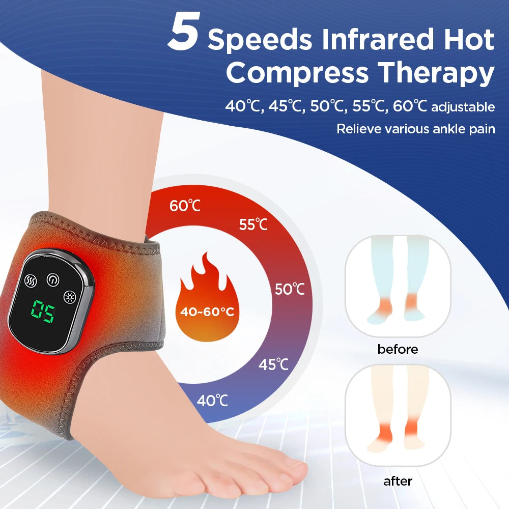 Hailicare Electric Ankle Massager With Vibration Therapy For Pain Relief