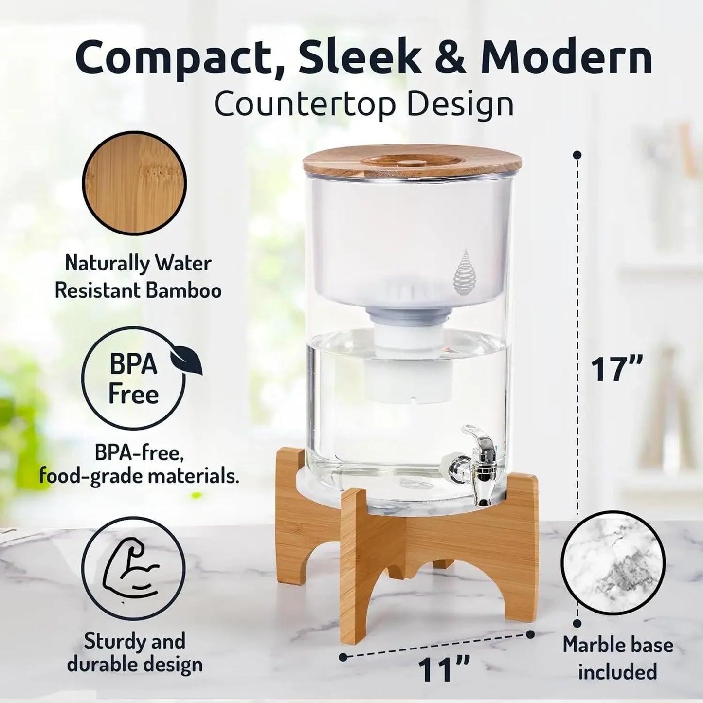 pH Recharge Alkaline Water Filter Dispenser for Home and Office