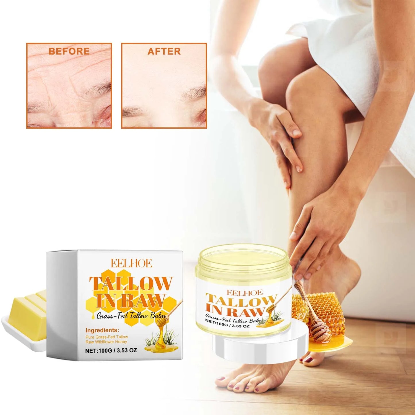 Eelhoe Honey Moisturizing Face Cream Nourishing Brightening Skincare