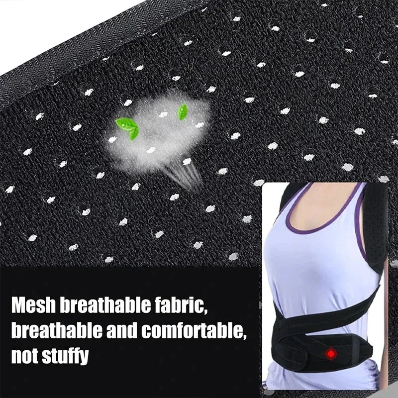FODRK Adjustable Back Brace Posture Corrector For Men Women