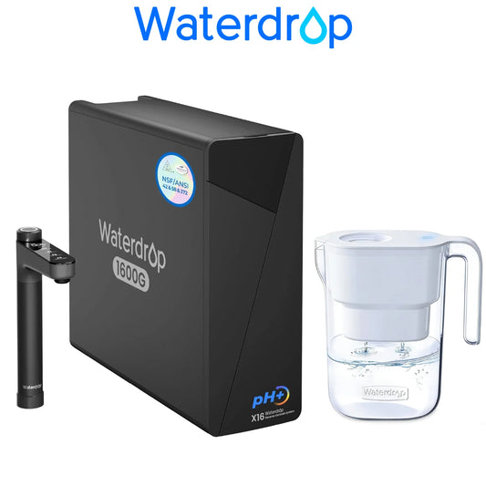 Waterdrop X16 Alkaline Tankless RO System With Pitcher And Filter