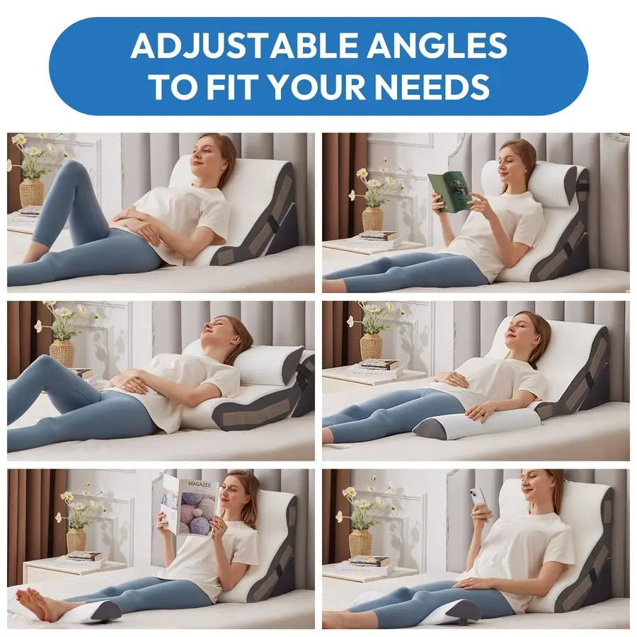 Wedge Pillow Set For After Surgery And Acid Reflux Relief