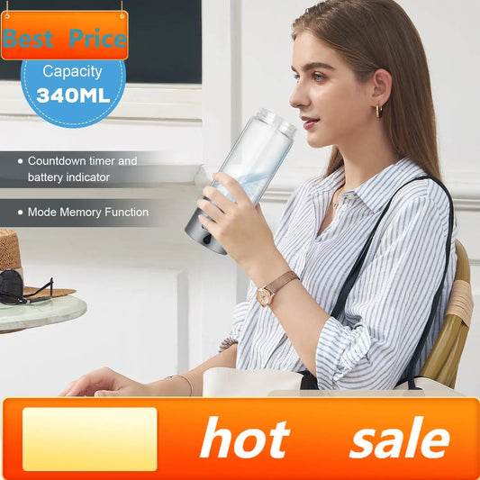 Hydrogen Water Bottle Generator 4th Generation SPE PEM Technology Portable