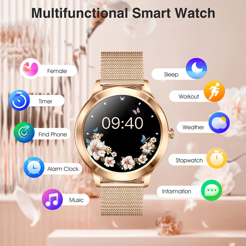 INNOFOVO Women Smart Watch Fitness Tracker With Bluetooth