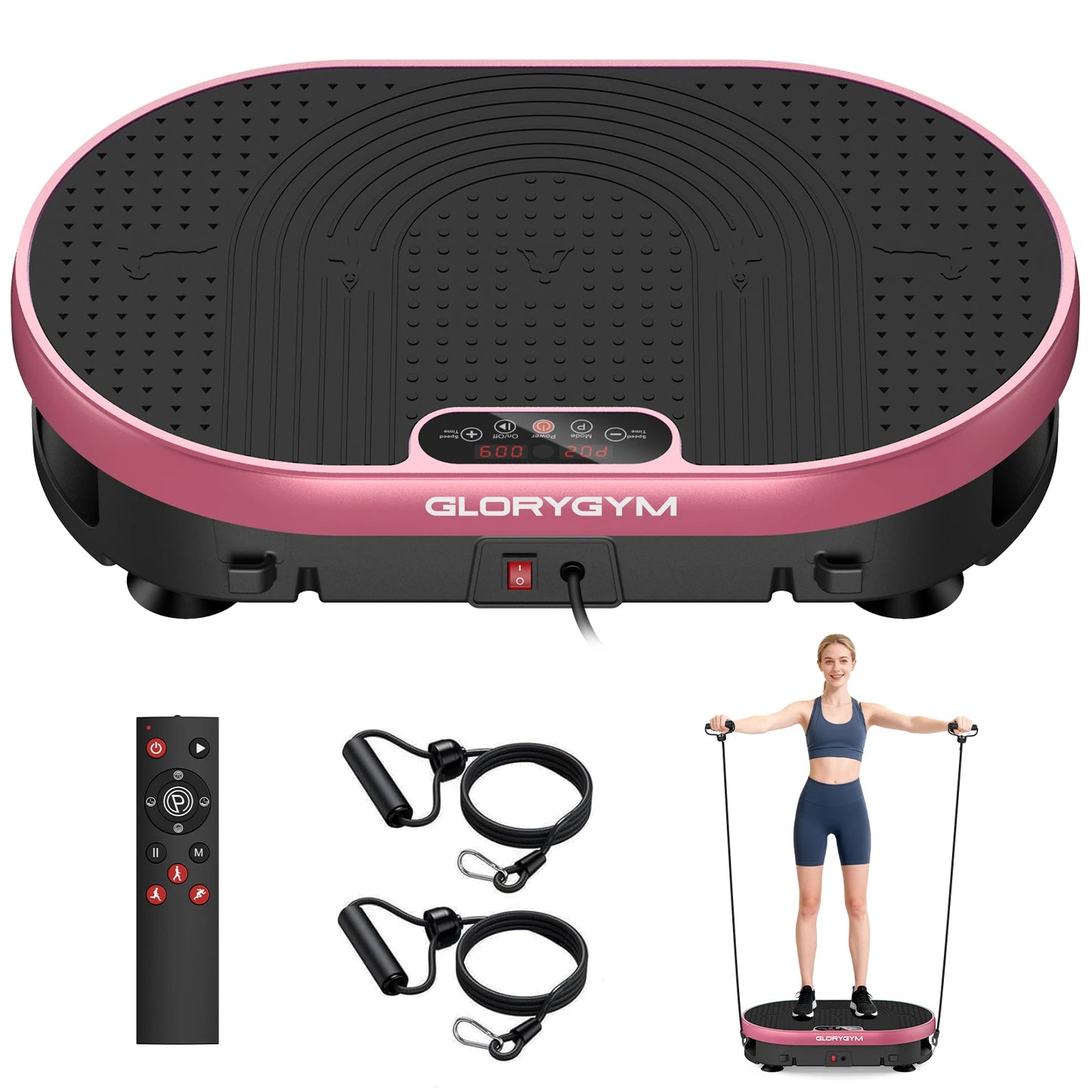 Glorygym Vibration Plate Exercise Machine With Remote Control 120 Speeds