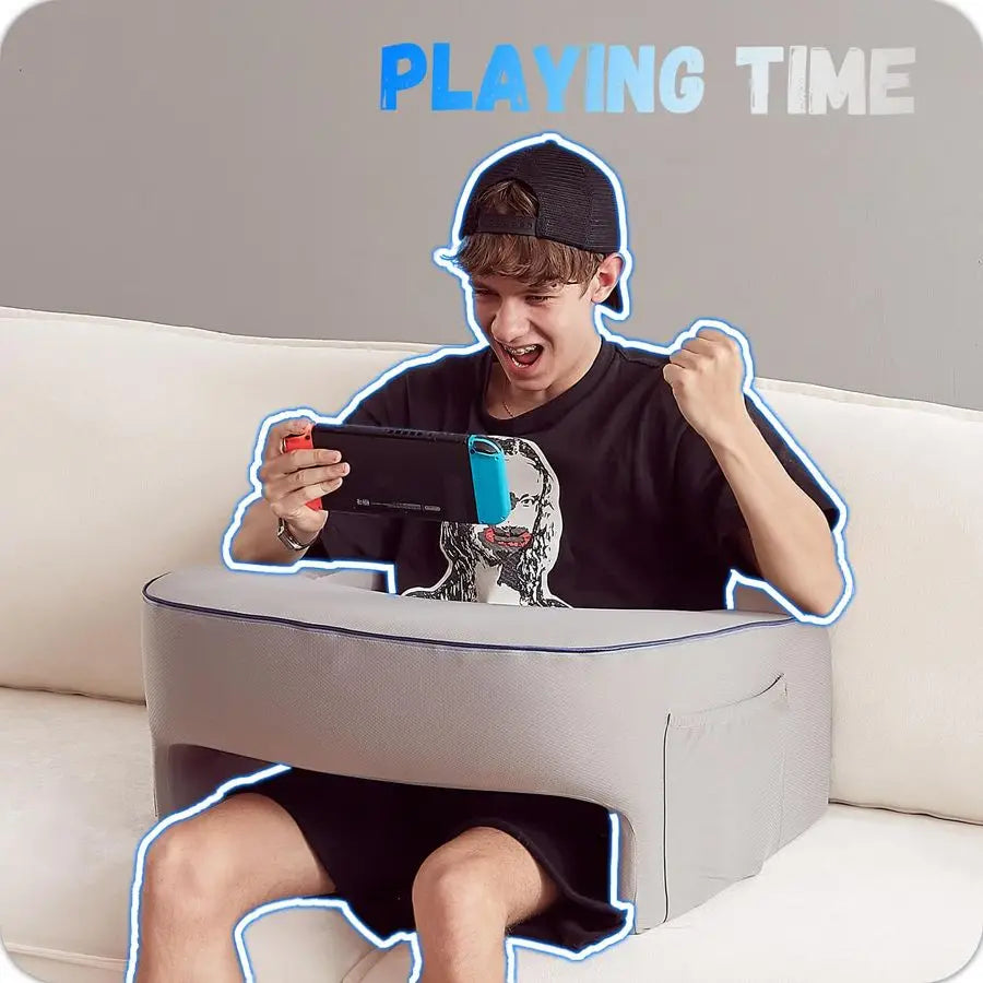 Lap Reading Pillow For Gaming With Memory Foam Arm Rest