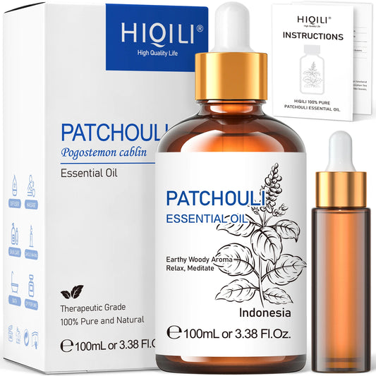 HIQILI Patchouli Essential Oil For Aromatherapy Diffuser Humidifier