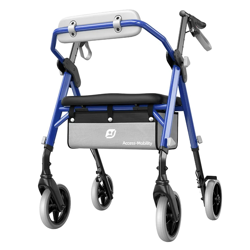 Maidesite Elderly Walker With Seat and Backrest Foldable 350 Lbs