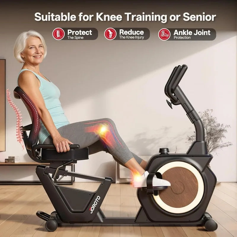 JOROTO Recumbent Exercise Bike for Home Use Magnetic Resistance