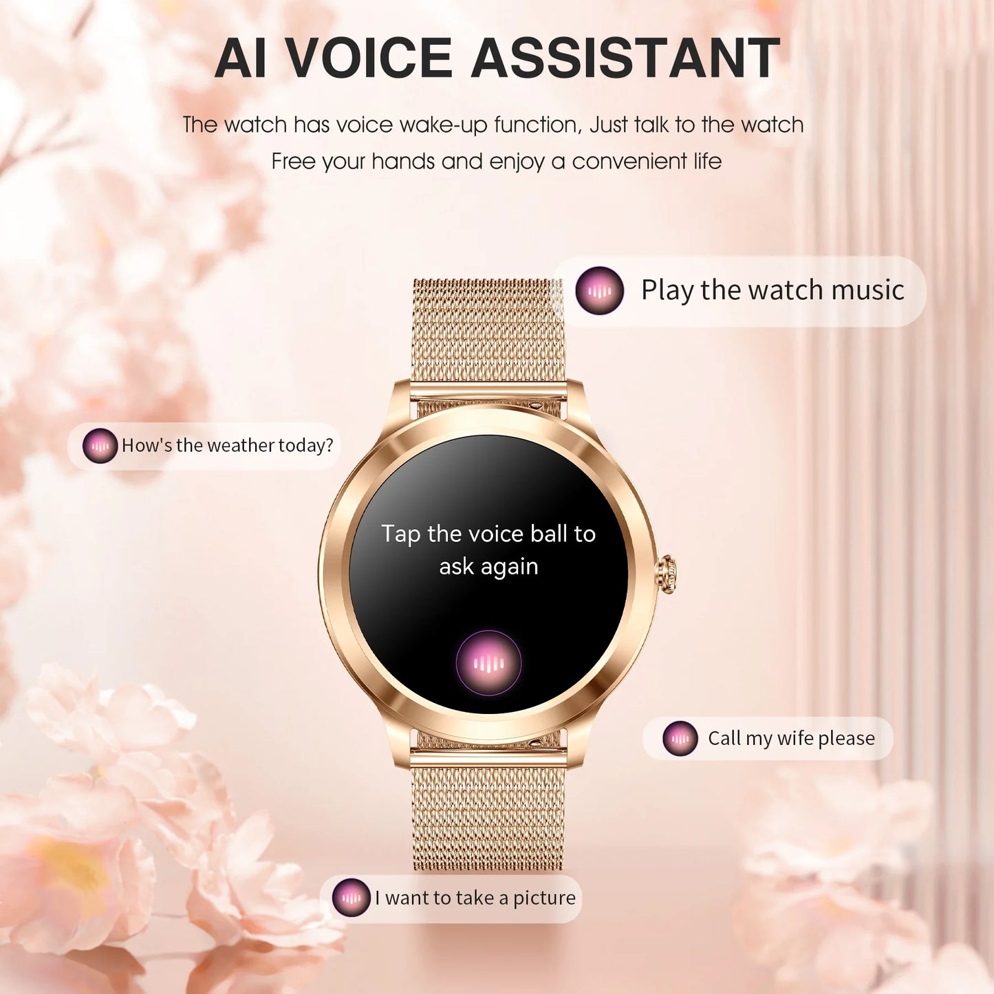 INNOFOVO Women Smart Watch Fitness Tracker With Bluetooth
