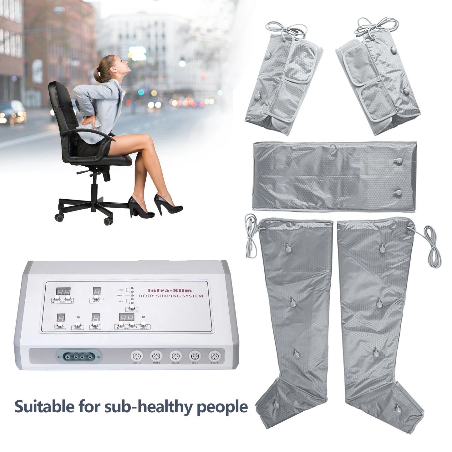 KYD-A1217 Air Pressure Massage Heating Leg Massager For Full Body