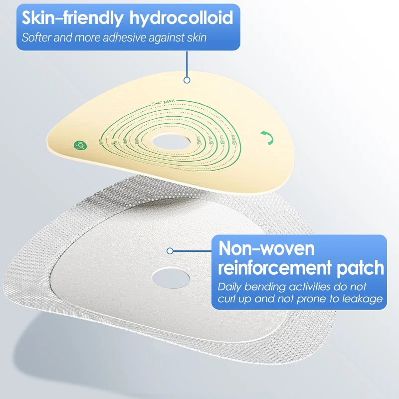 Cofoe Economical One-Piece Ostomy Drain Valve Colostomy Bags